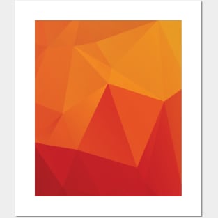 Geometric orange Posters and Art